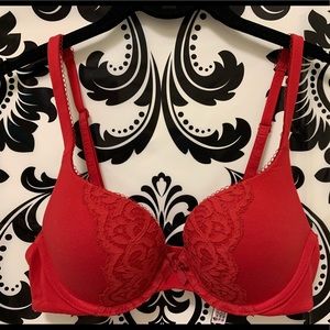 Victoria’s Secret Perfect Shape Push-Up Bra 32B Red